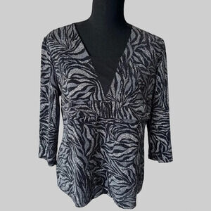 Laura  Petites Metallic Stretchy Blouse